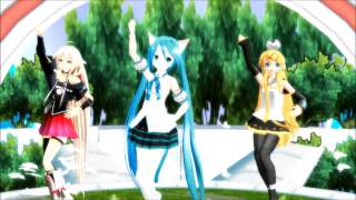 MMD Vocaloid IA, Miku, and Rin dances to Lamb +Downloads