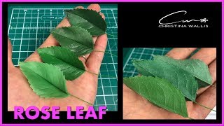 Making Rose Leaf: Colouring  it with Oil Paint,. Cold Porcelain. DEMO,  2019