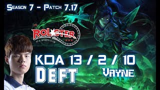 KT Deft VAYNE vs TWITCH ADC - Patch 7.17 KR Ranked