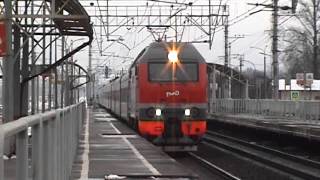 Электровоз ЭП2к с пассажирским