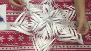 Объемная снежинка из бумаги