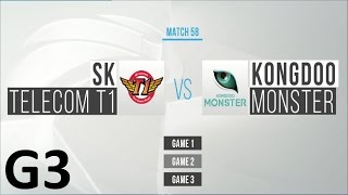 SKT vs KDM Game 3 Highlights - 2017 LCK SPRING SPLIT