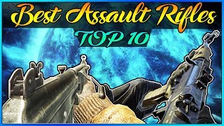 "TOP 10 BEST ASSAULT RIFLES" IN COD ZOMBIES ON HIGH ROUNDS - (WAW, BO1, BO2, BO3 Zombies)