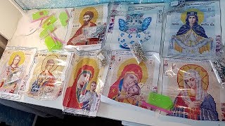 Иконы из страз! 8 ШТУК! Смешная цена. Алмазная вышивка с Алиэкспресс.