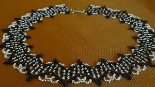 Колье из бисера "Нимесида".  Бисероплетение.  Мастер класс