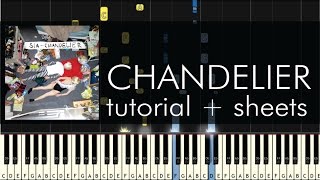 Sia - Chandelier - Piano Tutorial - How to Play + Sheets
