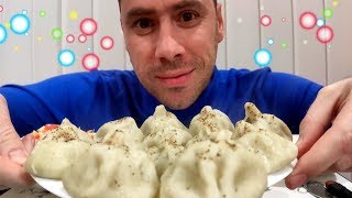 Хинкали | Медицинский осмотр | dumplings | MUKBANG | не ASMR | 먹방