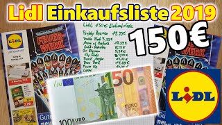 Lidl Feuerwerk Einkaufsliste 150€ 2019/2020