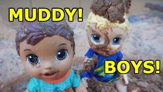 BABY ALIVE BOYS Swim In Pool, Take HUGE Bubble Bath And Get New Toys!