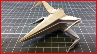 Космический корабль оригами из бумаги