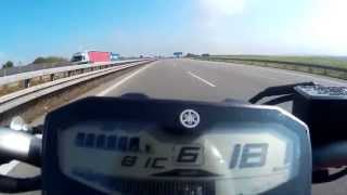 Yamaha MT-07 (FZ-07) - Top speed / velocidade máxima (Höchstgeschwindigkeit) HD