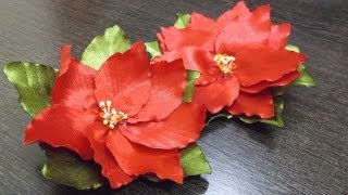 D.I.Y. Satin Ribbon Poinsettia Flower Tutorial | MyInDulzens