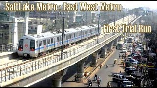 First Trial Run of SaltLake Metro | Central Park to Karunamoyee | East West Metro