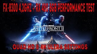 Star Wars Battlefront 2 (2017) Beta | FX-8300 4,2 & RX 480 - Quad HD & 4k Ultra settings test