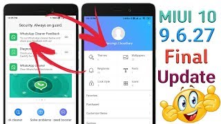 MIUI 10 9.6.27 Last Update