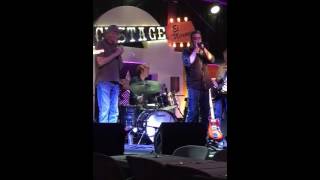 Brad Hallwig jamming with Greg Izor, Josh Fulero, and The Box Kickers at El Mercado, June 4, 2016