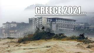 God is shaking Greece! Dramatic footage of sinking island!