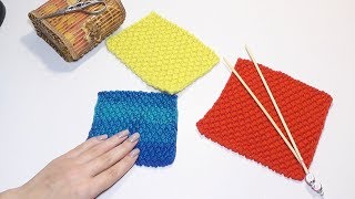 САМЫЙ КРАСИВЫЙ УЗОР спицами из простых узоров - ДВОЙНОЙ РИС / КОЛЛЕКЦИЯ УЗОРОВ СПИЦАМИ. #SM