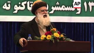 Abdul Rab Rasoul Sayyaf, Pashtun lawmaker and Islamic scholar, kicks off his election campaign