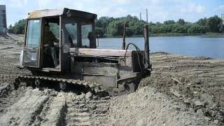 Old soviet dozer tractor DT-75ML "Kazakhstan"