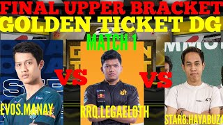 MATCH 1 FINAL UPPER BRACKET RRQ HADES VS EVOS VS STAR8, GOLDEN TIKET DUNIA GAMES TO FFIM 2