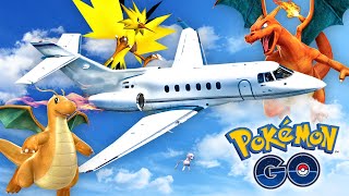Pokemon GO - CATCHING POKEMON ON A PLANE!