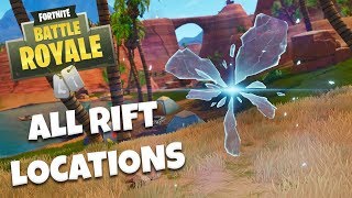 HOW TO USE A RIFT AT 10 DIFFERENT RIFT SPAWN LOCATIONS - CHALLENGE GUIDE| Fortnite Battle Royale
