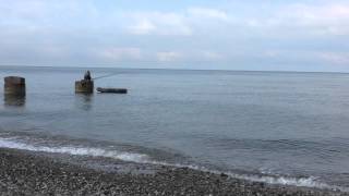 Утро на море. Погода в в Лазаревском 6 мая 2015 года, t +12°C, вода t +12,8°C. SOCHI RUSSIA