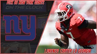 A Giants Fan's Live Reaction to The New York Giants Drafting Lorenzo Carter 2018 NFL Draft