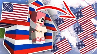 ЦУНАМИ ИЗ США ПРОТИВ ДОМА ИЗ РОССИИ В МАЙНКРАФТ
