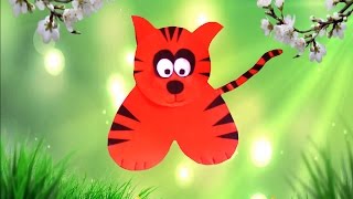 Как сделать аппликацию из цветной бумаги  #DIYpapercraft