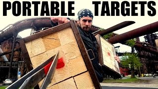 INDUSTRIAL KNIFE THROWING: You Make it - I Throw it/EP. 10 (Portable Targets)
