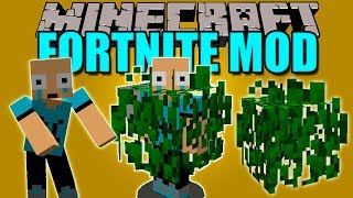 BUSH MOD - Arbusto y gesto de FORTNITE en Minecraft - Minecraft mod 1.12.2 Review ESPAÑOL