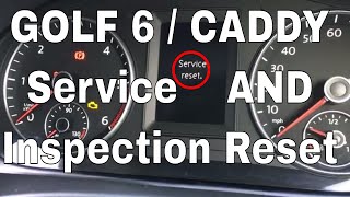 How to reset the Volkswagen VW Caddy or Golf 6 Service and Inspection warning messages Service Now