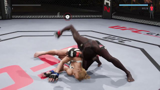 Twitch punching Holly Holm's stomach (UFC 2: Ryona Edition)