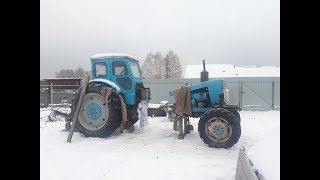 Щелчок , и больше нет сцепления .Ремнот на морозе!Т-40АМ