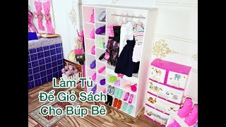 Cách làm tủ đựng giày dép, túi xách cho búp bê