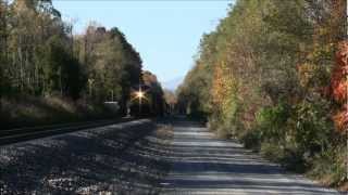 CSX Q698 and Other CSX Trains Johnson City, TN 10/19/12