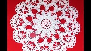 Ажурная салфетка крючком. Часть 2_Delicate doily crochet. Part 2