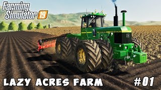 Harvesting wheat, selling grain and straw | Multifruit Lazy Acres Farm | FS 19 | Timelapse #01