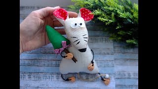 Текстильная мышь символ 2020 своими руками/мышь мк/Crochet mouse 2020