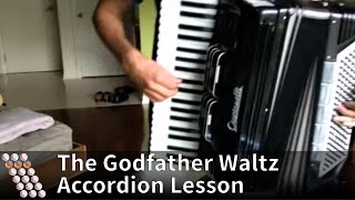 Godfather Waltz by Nino Rota - Tutorial on playing the song on accordion