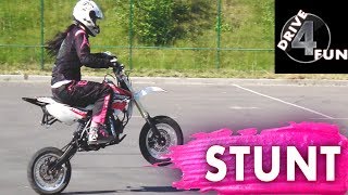СТАНТРАЙДИНГ на ПИТбайке первые шаги DRIVE 4 FUN