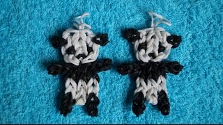 Фигурки из резинок. Панда из резинок без станка