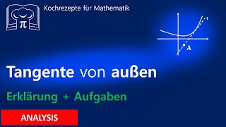 Tangente von einem Punkt außerhalb des Graphen - Lösungsweg anhand Beispiel - Tangentenprobleme