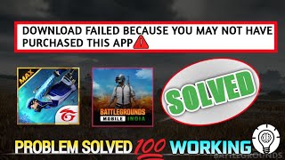 Download Failed Because You May Not Have Purchased This app Free Fire