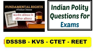 Fundamental Rights  (मौलिक अधिकार ) MOST IMPORTANT QUESTIONS FOR ALL COMPETITIVE EXAMS , #POLITY,