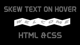 Easy way  Skew text on hover - Pure Css3 Hover Effect|| Html & Css||2018