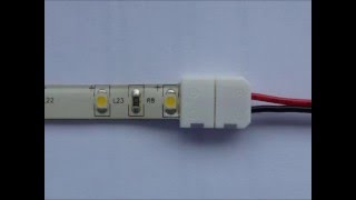 Installation quick connector tape waterproof LED lighting at stairs