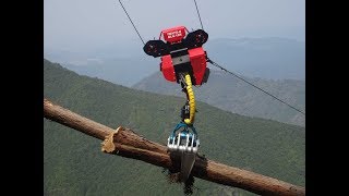 イワフジ回生充電式ラジコンロージンググラップル＆油圧集材機 IWAFUJI Radio Control Loading Grapple & Hydraulic Yarder
